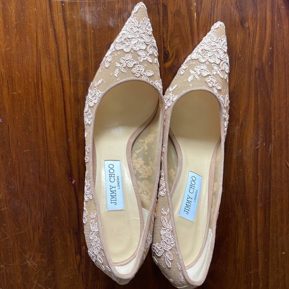 Ballet pink Lace Jimmy Choo